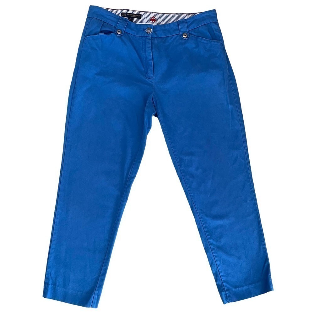 BROOKS Brother 346 Blue Mid Rise Natalie Fit Straight Chino Pants Women’s Size 6
